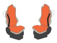 Potah sedačky DAF95,105XF,CF,LF manšestrová látka