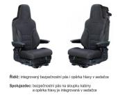 Potah sedačky MAN TGX,TGL,TGS,TGM od 2020 manšestrová látka pás řidiče v sedačce