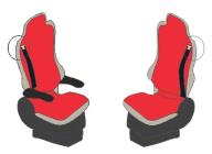 Potah sedačky Iveco Stralis, Hi-Way  od 2013, EC, Trackker od 2008