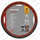 Potah na volant Ø 44-46cm koženkový imitace dřeva